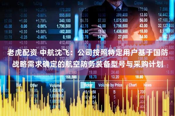老虎配资 中航沈飞：公司按照特定用户基于国防战略需求确定的航空防务装备型号与采购计划